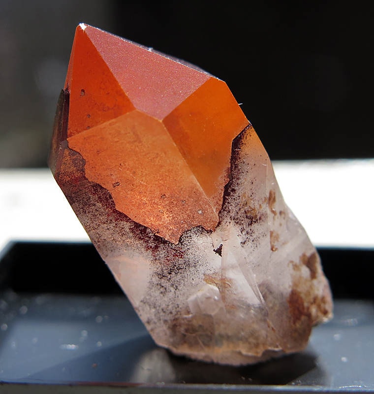 Shocking Orange Color, Quartz, Hematite Crystal from the Orange River