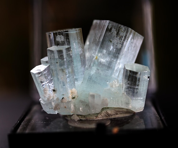 Pristine Aquamarine crystal cluster. Dassu Mine, Skardu, Pakistan. Ex Philip Phillips collection