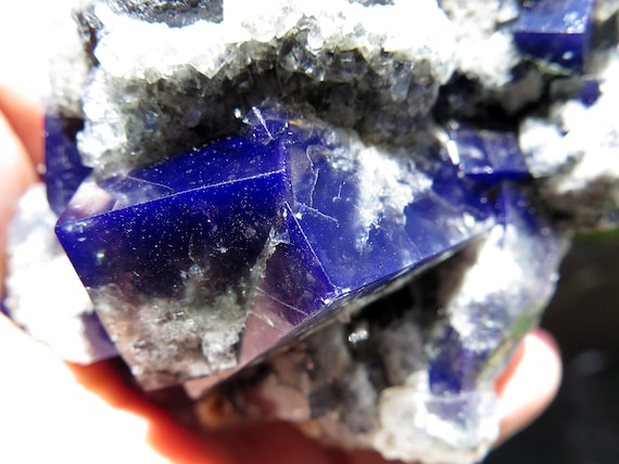 Outstanding twinned crystal Fluorite with Galena from the Milky Way pocket. Diana Maria mine, Weardale, Co., Durham, England. 3.25 inch