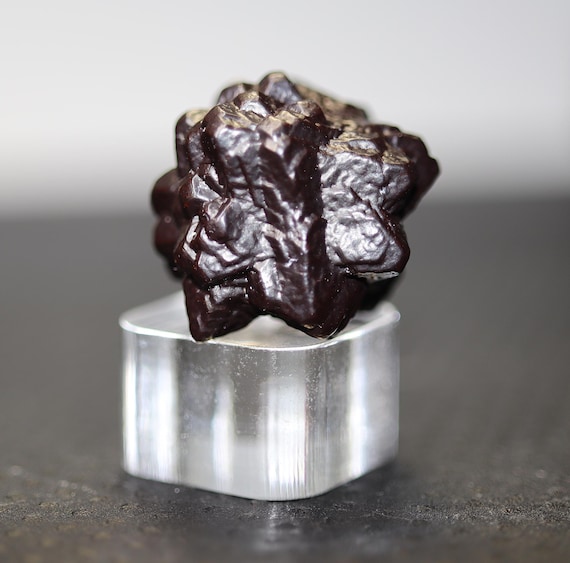 Prophecy Stone crystal thumbnail. A pseudomorph, Limonite Hematite after Marcasite Pyrite. Farafra, Egypt 15 grams