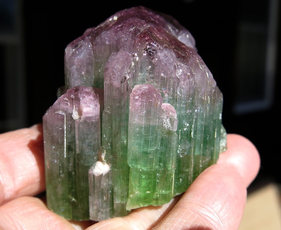 Large Bi-color lustrous gem Tourmaline, Paprok Mine, Kamdesh District, Nuristan, Afghanistan 157 gram. See videos