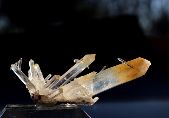 Mango quartz, Halloysite included cluster. Boyaca, Colombia 3 inch tall, no damage