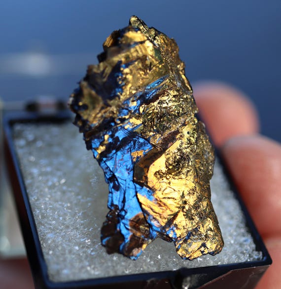 Chalcopyrite on Covellite, Summitville Mine, Colorado USA Ex Scott Williams