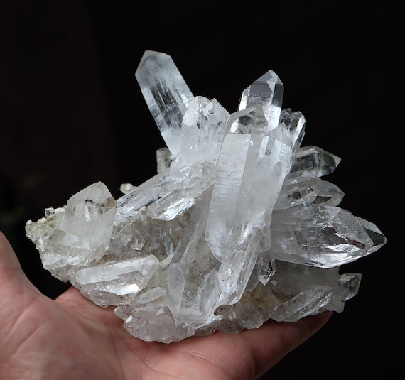 Lustrous Quartz Crystal Cluster: Corinto Brazil, Doubly Terminated. NO DAMAGE