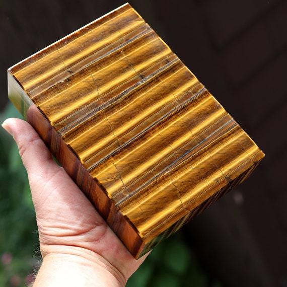 Mothers Day! Hand built Tiger eye Jewelry box of supreme quality. Made by a master Japanese craftsman