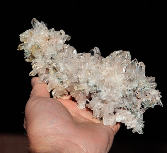 Excellent 8 inch Colombian Quartz cluster. Crystal coverage all round but the bottom. Alto de Cruces Mine, Santander Department, Colombia