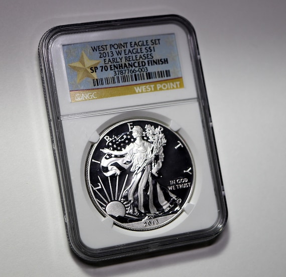 2013 W Silver Eagle NGC SP70 Enhanced finish from the West Point Eagle Set