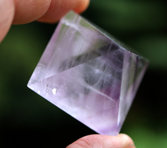 Polished Fluorite Octohedron. Cave-In-Rock District, Hardin Co., Illinois, USA. Ex Roy Smith