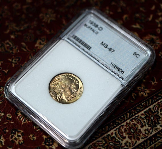 1938 D MS 67 5C Buffalo Nickel NNC