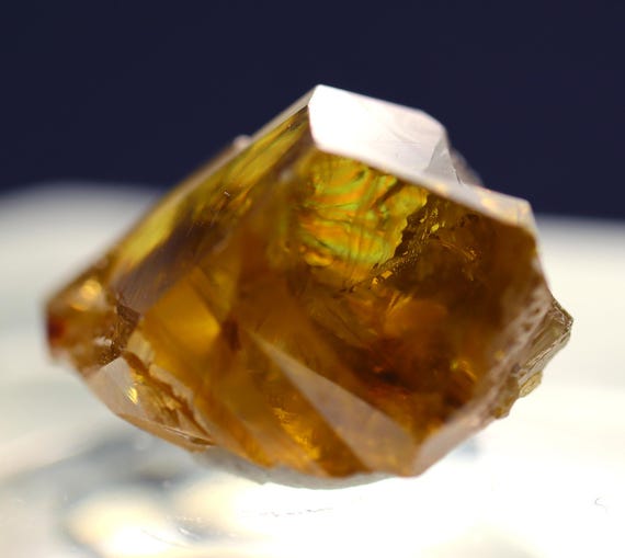 Investment Gem Sphalerite. 14.45 carat. Empire State Zinc mine, Ruby Ridge, 3,900 foot level, Balmat, New York USA. Gemmy