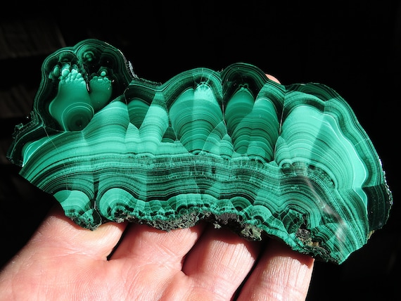 Rare location. Ultra fine Malachite from Kamenushiuskiy mine, Kemerovo region, Siberia, Russia. Amazing quality