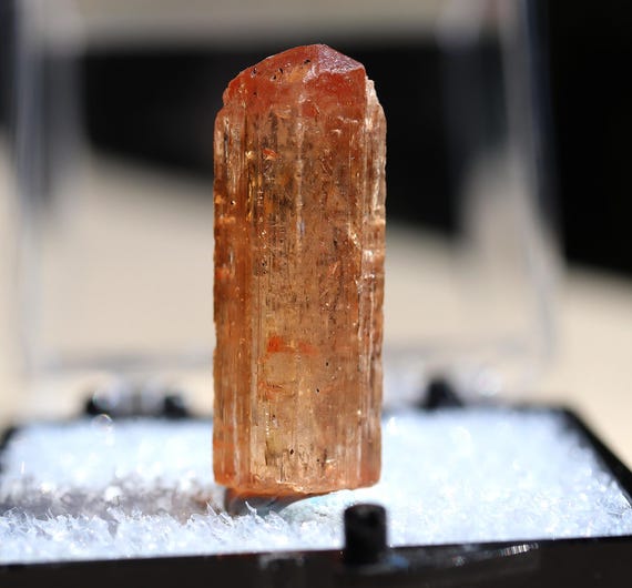 Imperial Topaz thumbnail crystal. Antonio Pedereira, Ouro Preto, Minas Gerais, Brazil
