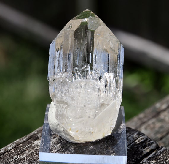 Lustrous Topaz crystal with gem clarity and well formed termination, Mogok near Momiek (Myanmar). 73.3 grams.