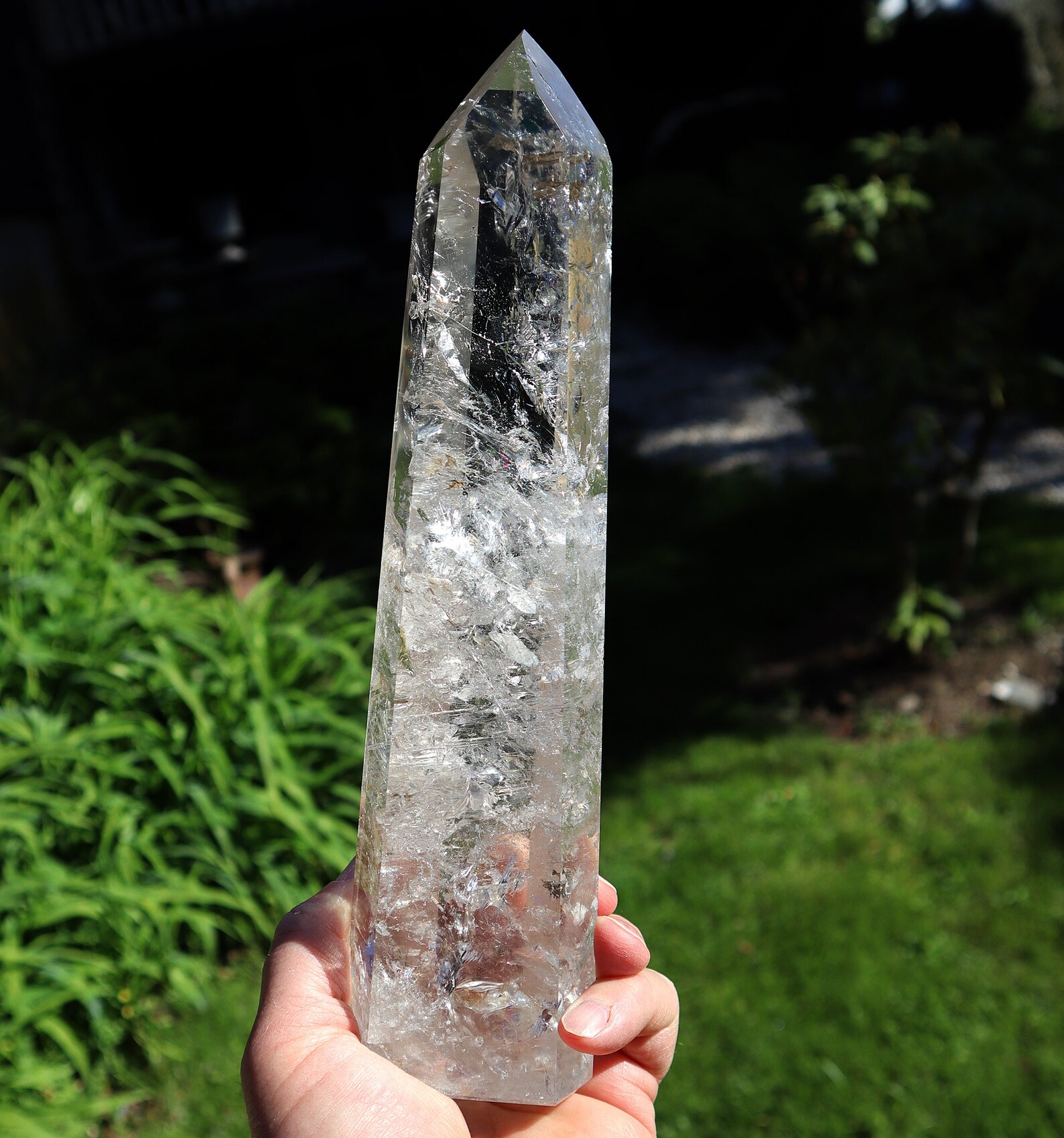 Real Quartz Excellent Crystal Rock Quartz Polished Point. No Milky Inclusions ...