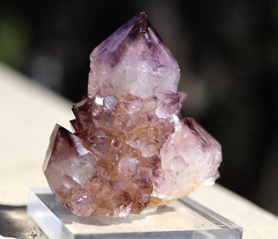Amethyst cactus spirit Quartz with a cool star termination and sharp phantom. Boekenhoutshoek area, Mkobola, Mpumalanga, South Africa.