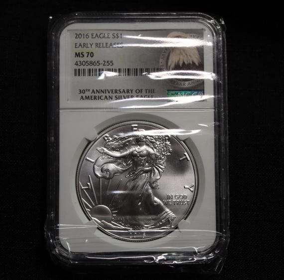 2016 Eagle S1 NGC MS 70 Early Releases 30th Anniversary 1 oz .999 Silver Coin. NGC wrapped