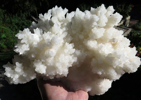 12 pound Aragonite Cave Calcite. Potosi Mine, Santa Eulalia District, Chihuahua, Mexico. Stands perfectly