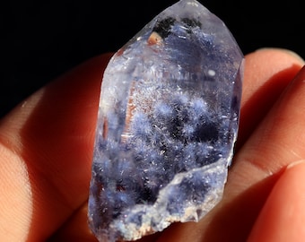 Scarce Acicular Dumortierite Included, big window clear Quartz crystal. Vaca Morte Bahia, Brazil. 92.2 Carat. Sprays are RARE. See video