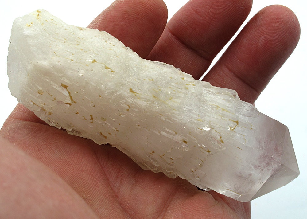 3.76 inch tall Candle quartz crystal. Crystals dripping all around. Excellent