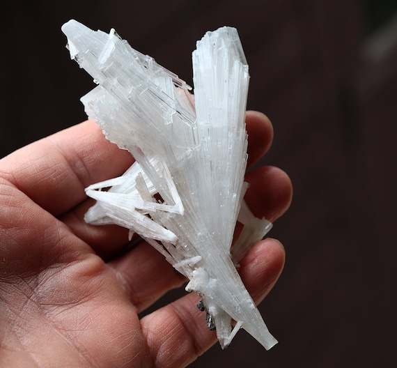 Aesthetic Scolecite crystals. Deccan Traps near Pune in India. 4.5 inch tall.