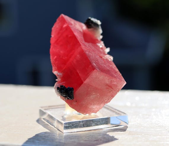 A Shocking cherry red Rhodochrosite 18-05 Pocket Detroit City Portal, 2018 Sweet Home Mine Alma, Park Co. Colorado. 92.66 grams