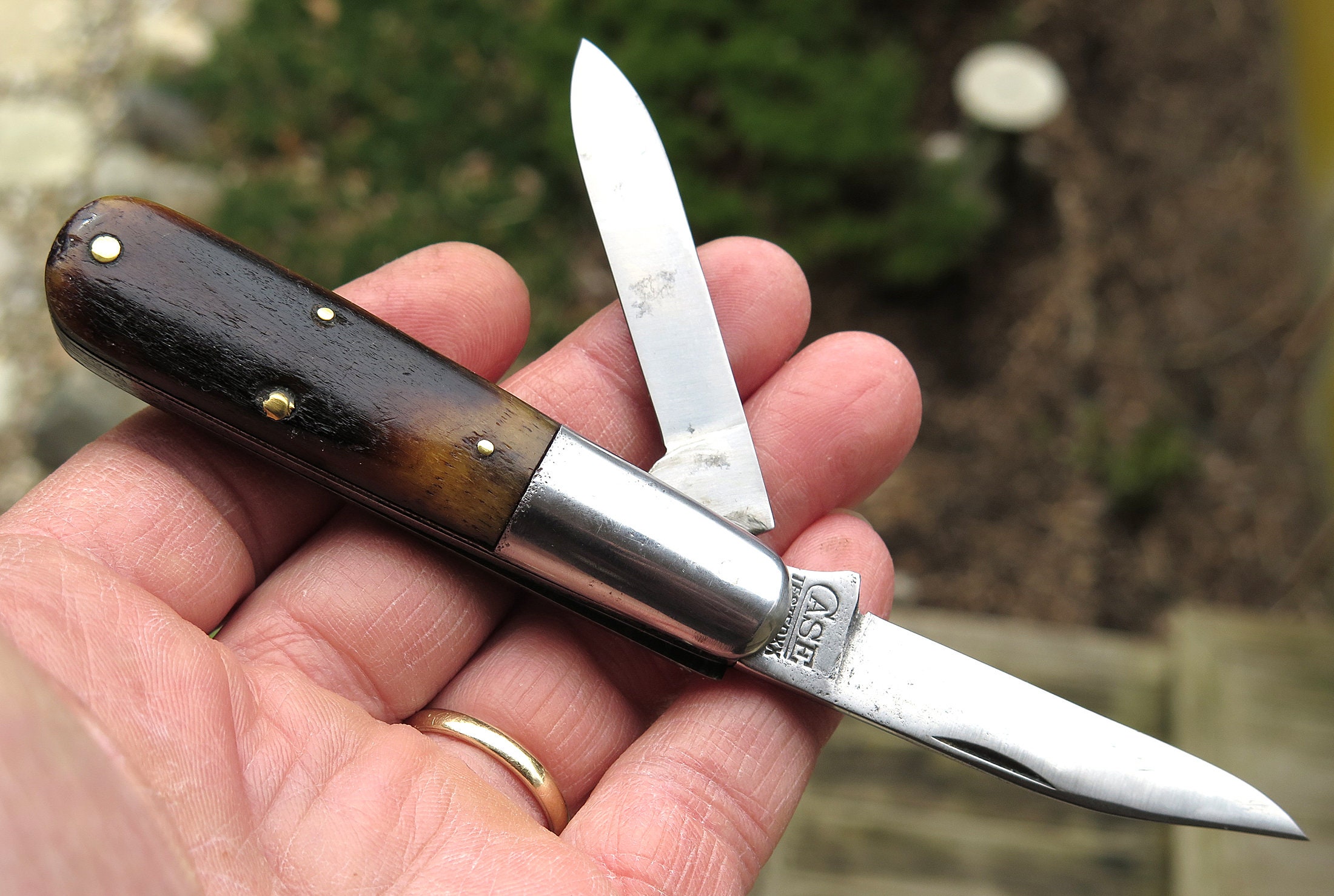 Vintage Case Tested XX Bone Barlow Knife tight, snaps 192040