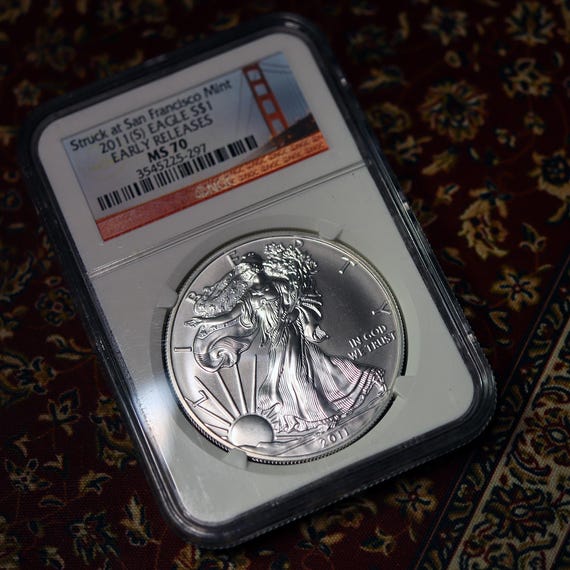 2011 S American Silver Eagle 1 Coin NGC MS 70 Early Releases