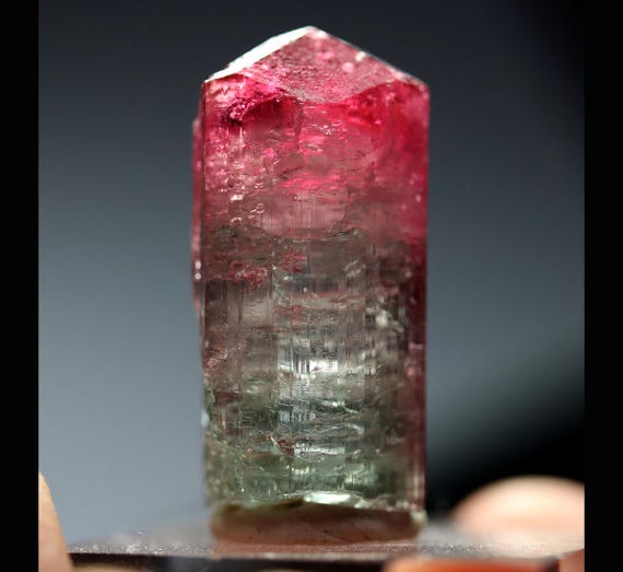 Lipstick Tourmaline crystal. Cruzeiro Mine, Minas Gerais, Brazil. 9.7 grams