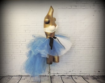 Alice Adventures in Wonderland High Low Tulle Tutu skirt, Rave Costume, cosplay, festival wear, fantasy tulle skirt, Halloween costume