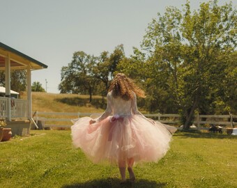 Pink Adult Tulle Tutu Skirt: Bridal, Bridesmaid, Princess, Photoshoot, Birthday, Special Occasion, Midi length