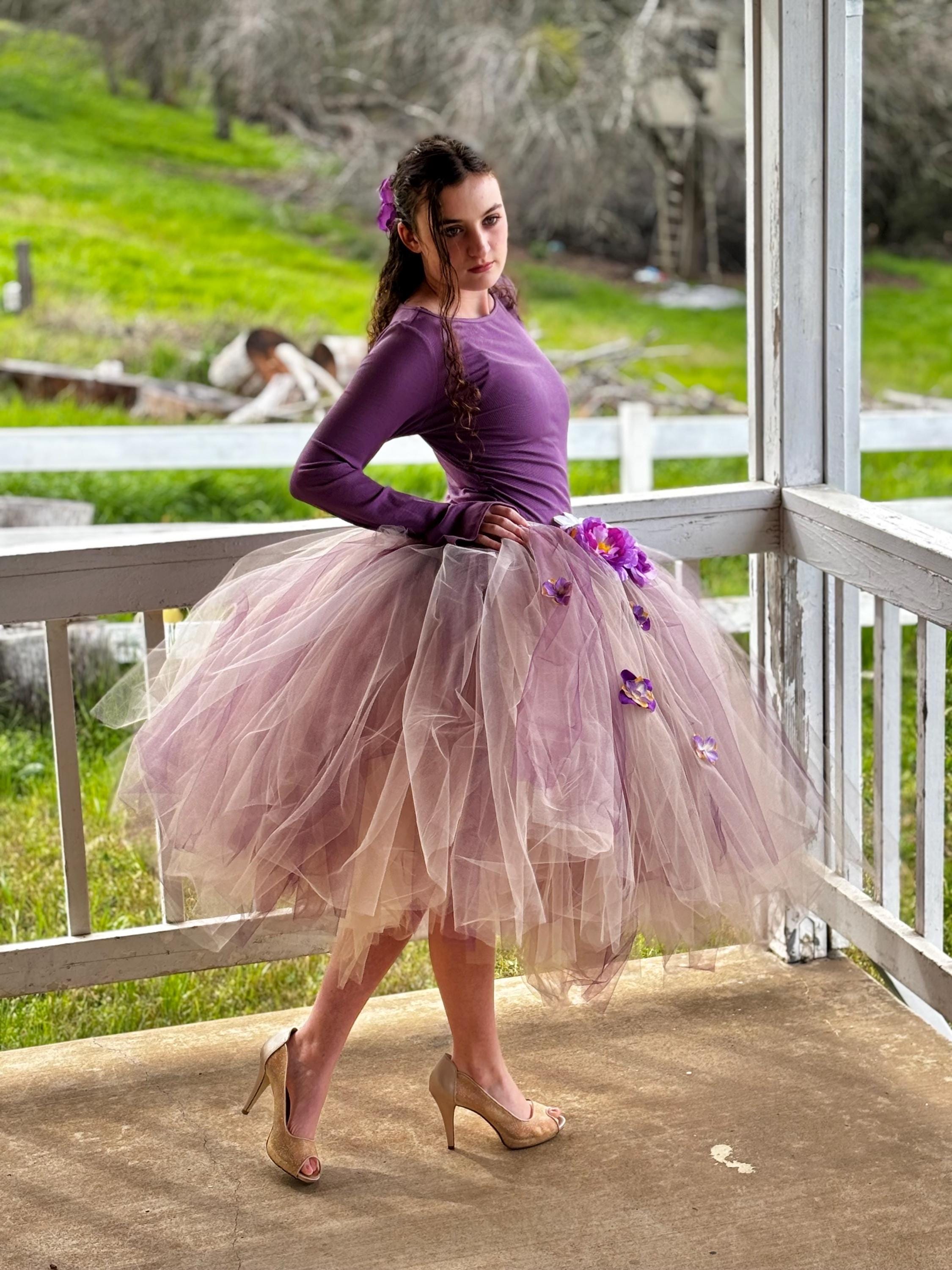 green emerald velvet dress Two-Piece Tutu Skirt White Tulle Lace Long Sleeves Homecoming Dresses, MH392