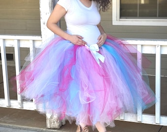 Gender Reveal Tutu Skirt: Gender Reveal Photoshoot prop, Pink or Blue Reveal Outfit, Surprise Gender Reveal Dress,  Gender Reveal Idea
