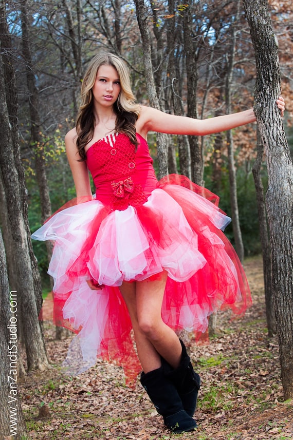 Items similar to Adult tutu dress, high low tutu dress, Valentines day