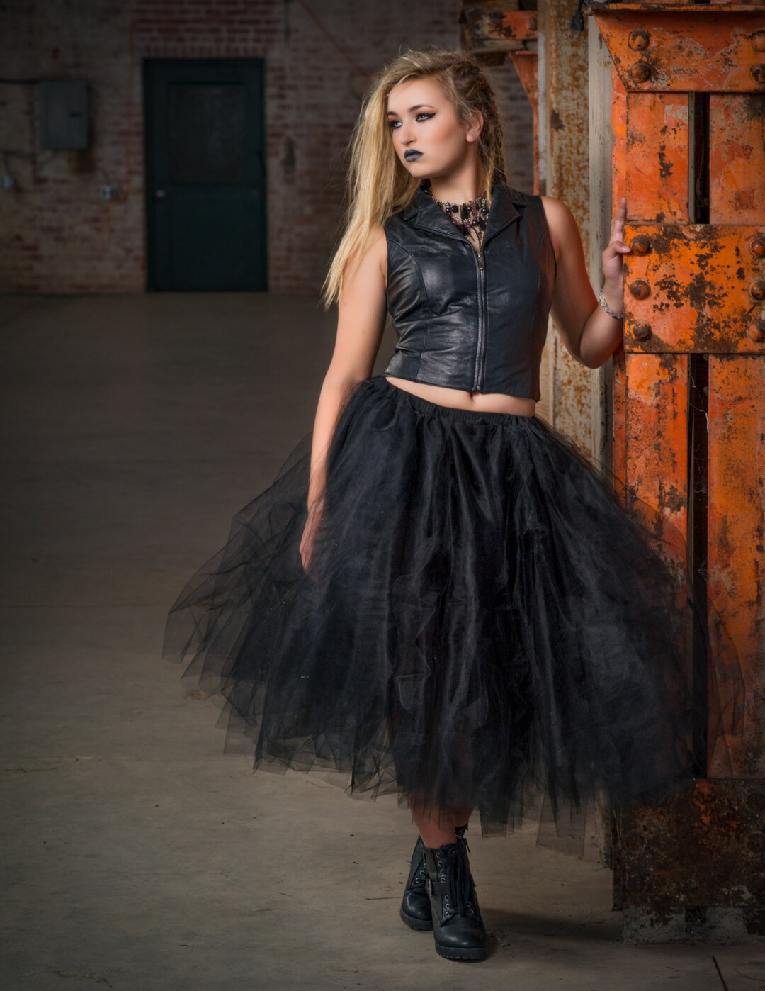 Classic Timeless Black Midi Tea Length Adult Tutu: Photoshoot