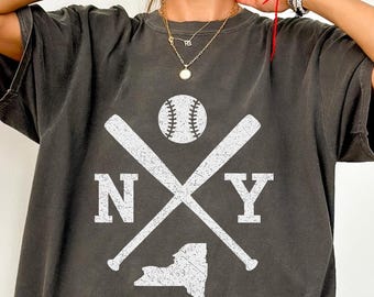 Comfort Colors T-Shirt, New York Baseball Shirt, New York Gift, NY Baseball Tee, NYC Baseball, Baseball Fan Gift, Baseball Team, Game Day