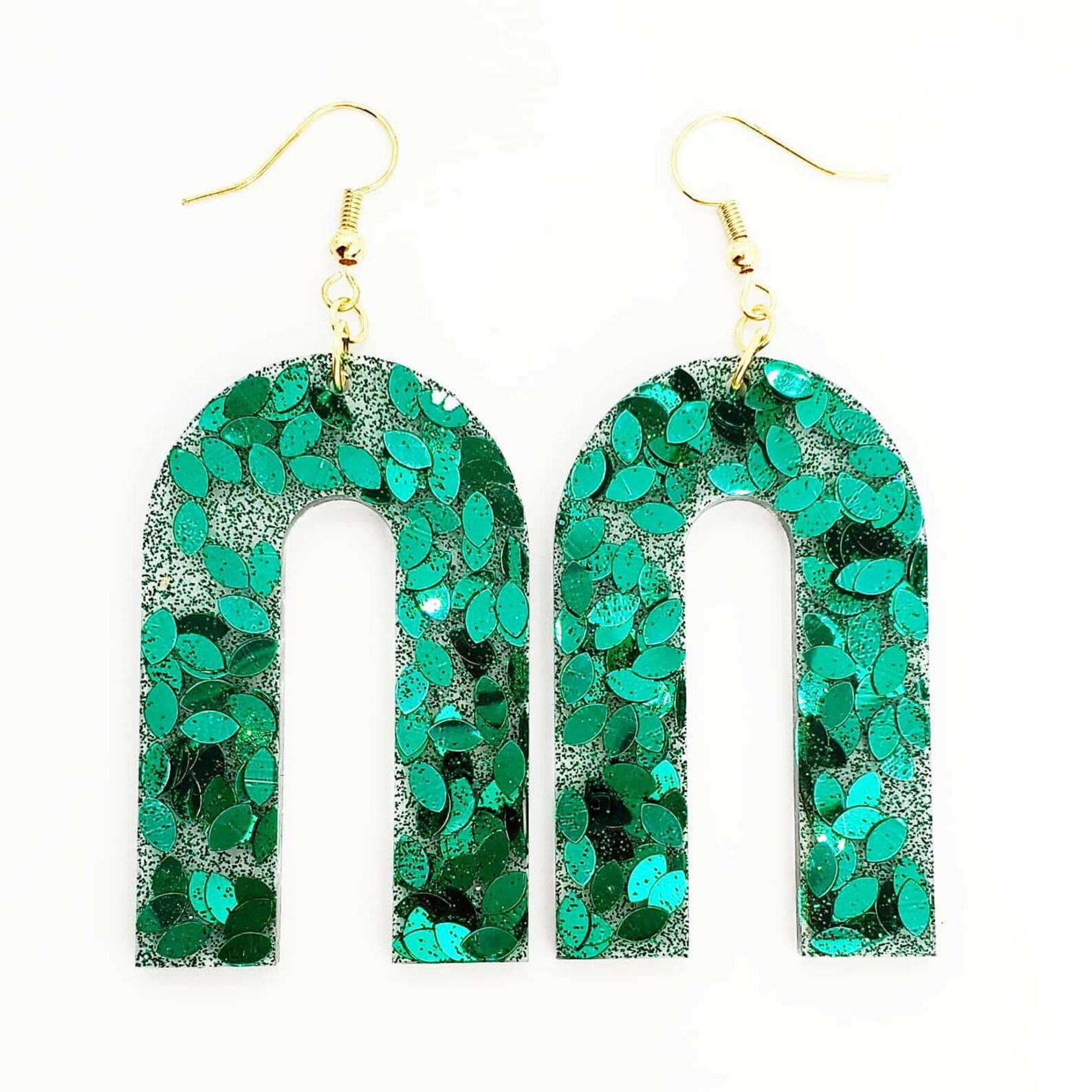 Hunter Green Minimalist Earrings Etsy