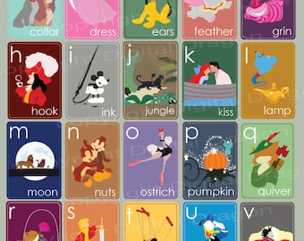 Mickey and Friends Alphabet 5x7 Cards