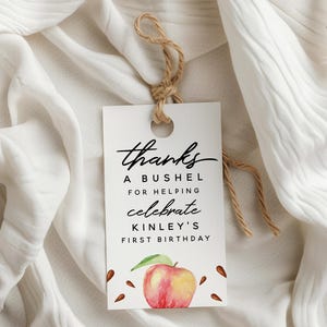 apple theme thank you tag