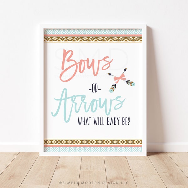 Bows and Arrows Gender Reveal Etsy