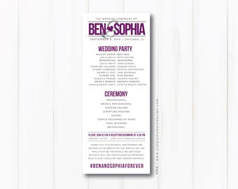 wedding program fan wedding fan ceremony order of events etsy