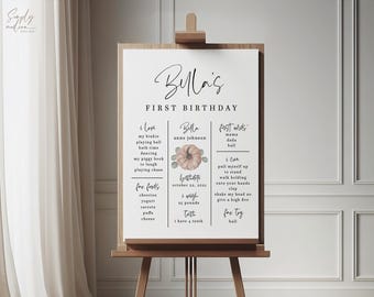 pink pumpkin milestone poster, girl's first birthday milestone poster, birthday baby milestone board, minimalist, 16x20, 18x24, PMPP