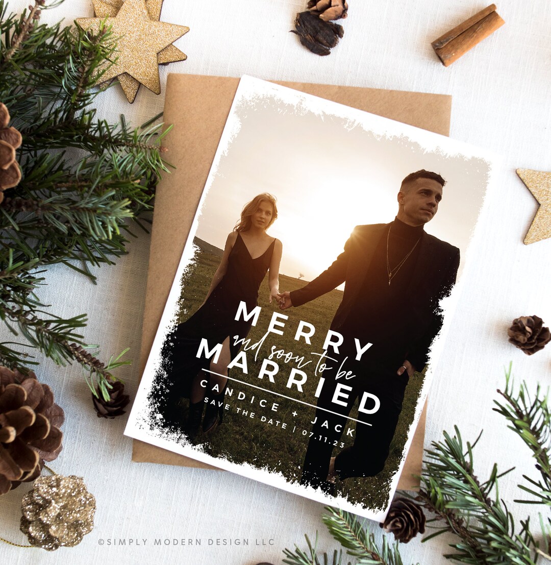 Christmas Save the Date, Merry and Soon to Be Married, Holiday Wedding
