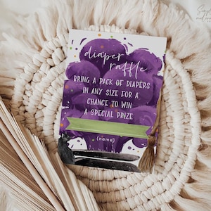 Halloween babyshower blöjlotterivagn, blöjlotteribiljett, babyshowerlotteri, pocus, babybryggning, omedelbar nedladdning, 4x3, HCPS