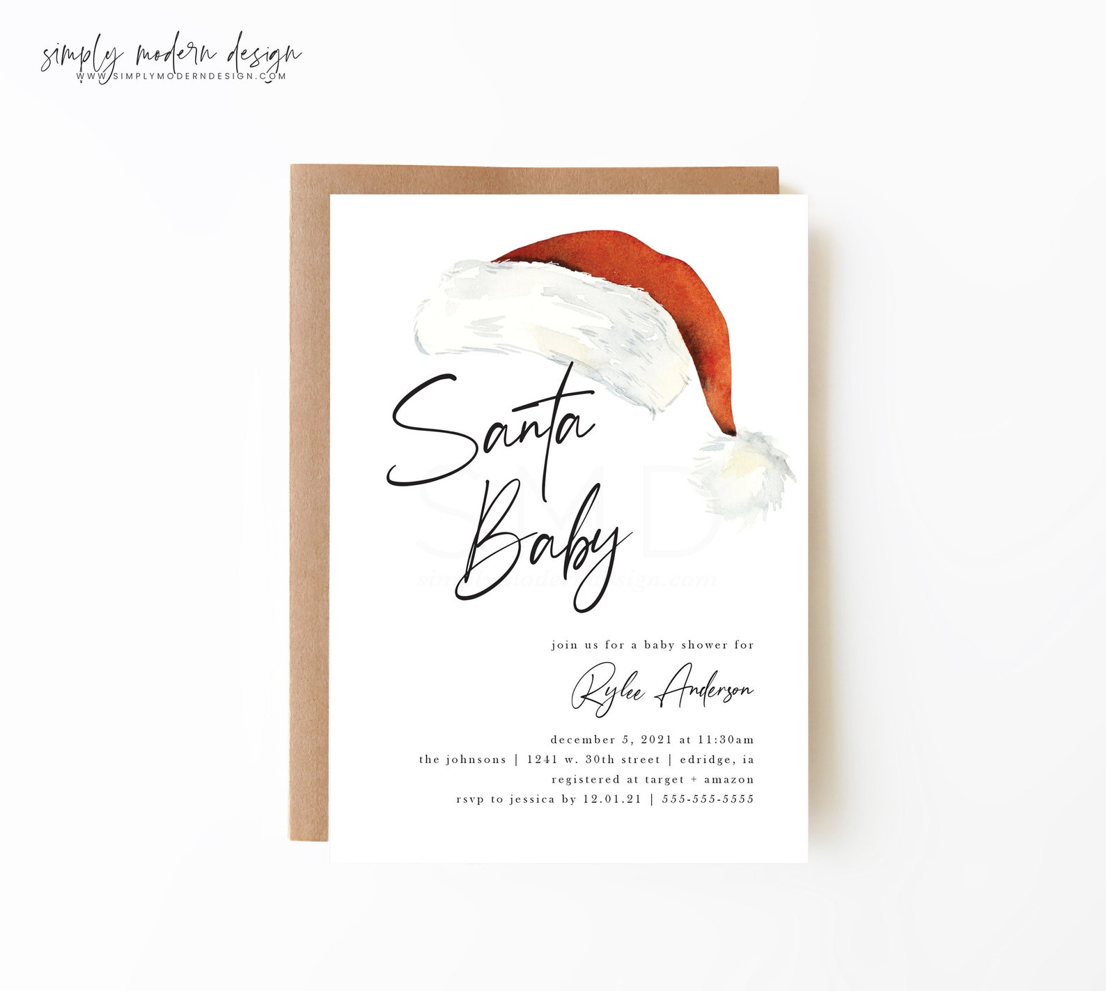 Santa Baby Invitation Santa Baby Shower Invitation Christmas - Etsy