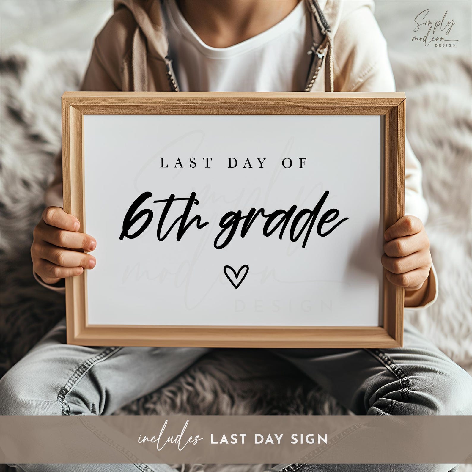 Girl's First Day of 6th Grade Sign, Last Day of 6th Grade, Back to ...