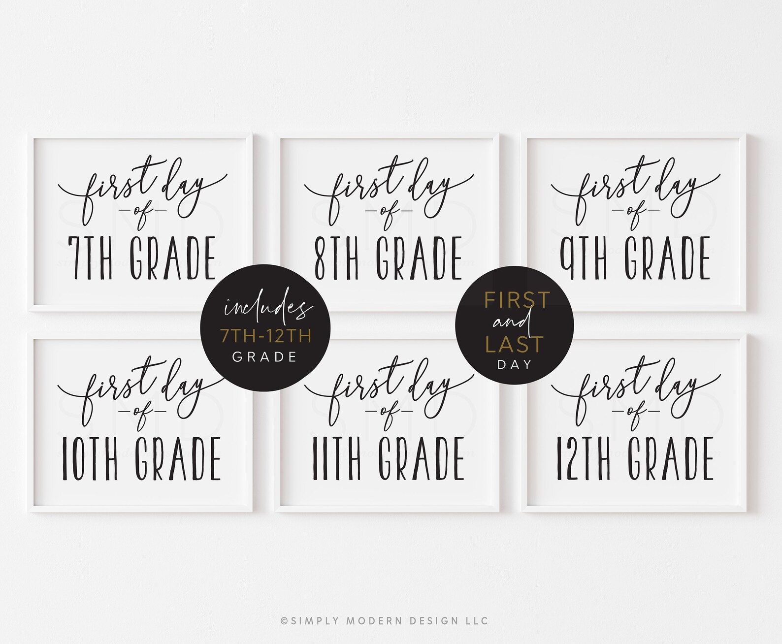 First Day of School Sign Middle School First Day Sign 7th Etsy