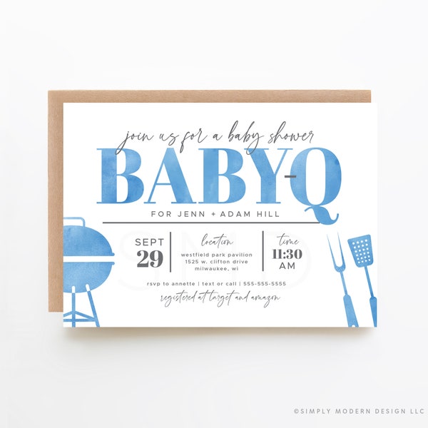 Bbq Baby Shower Invitation - Etsy