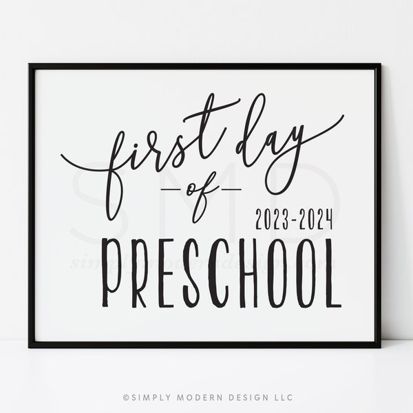 Preschool Sign - Etsy