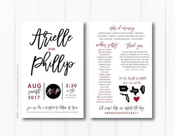 wedding program fan wedding fan ceremony order of events etsy