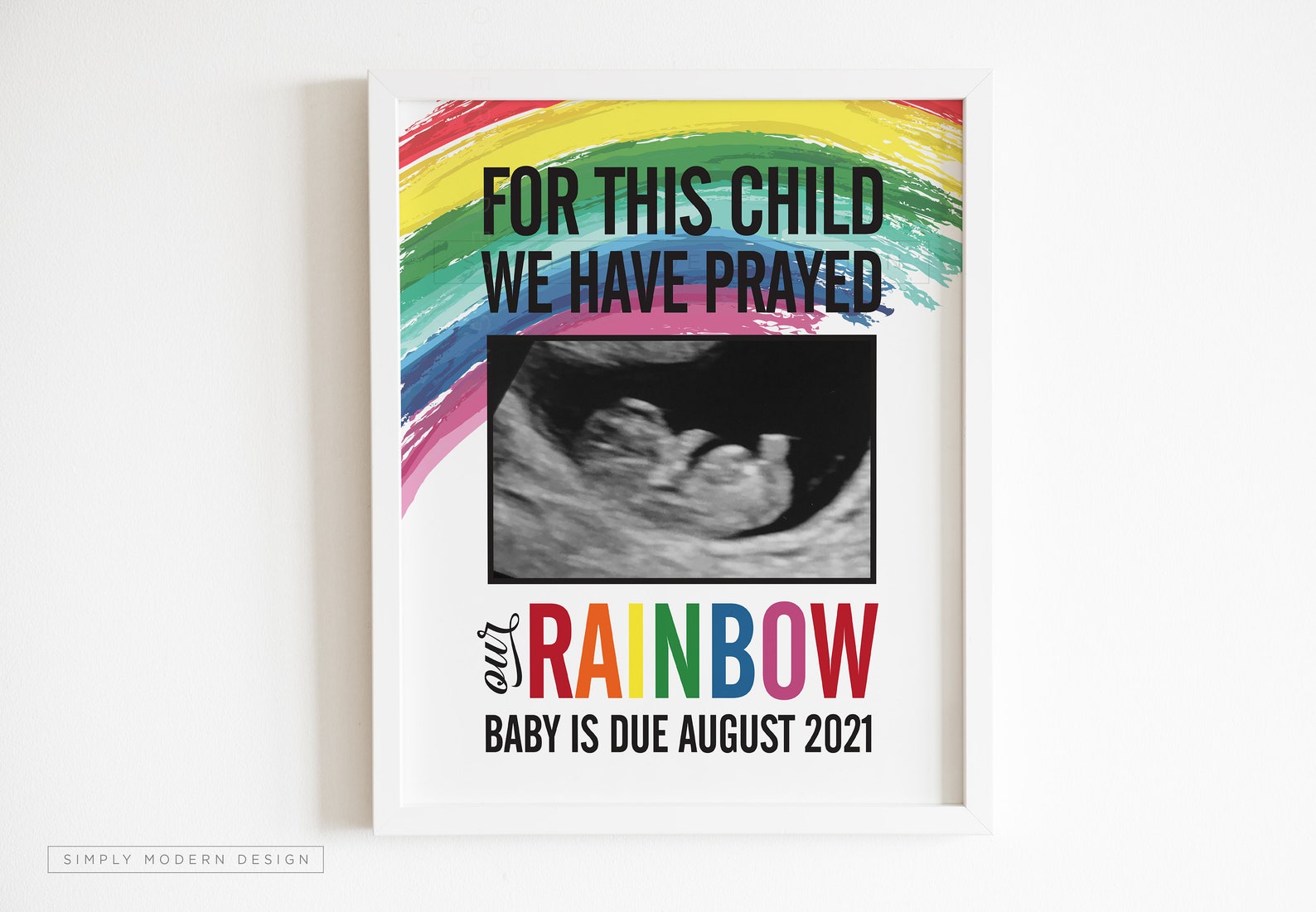 Rainbow Baby Pregnancy Announcement for This Child We Have Etsy